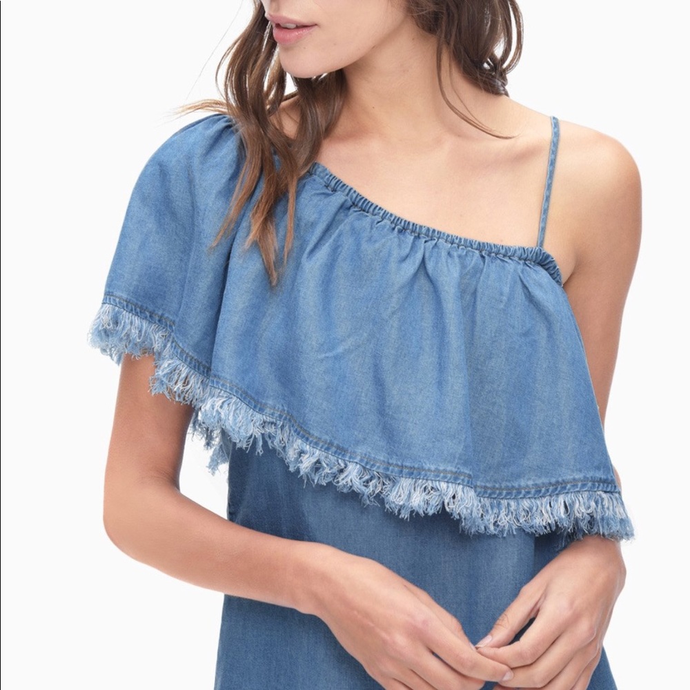 SPLENDID INDIGO ONE SHOULDER DRESS